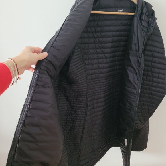 L.L. Bean Women's Ultra Light Goose Down Black Puffer Jacket-3X - Picture 7 of 9